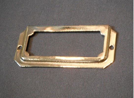 Brass Drawer Label Frames, 7 available — Brass, 1920's