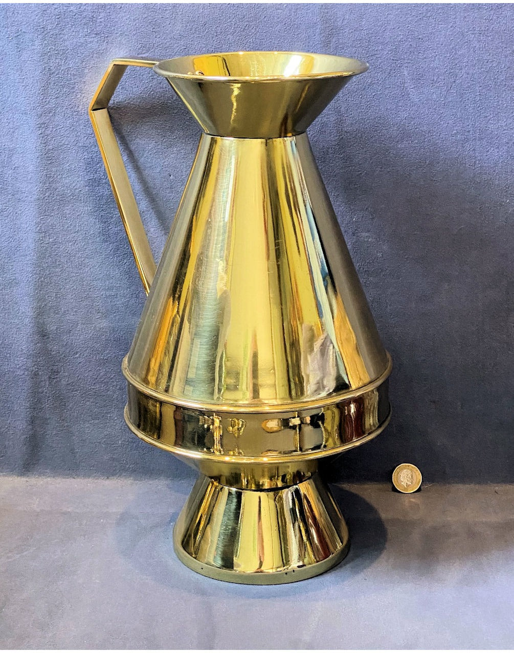 Brass Ecclesiastical Brass Water Jug — view 3
