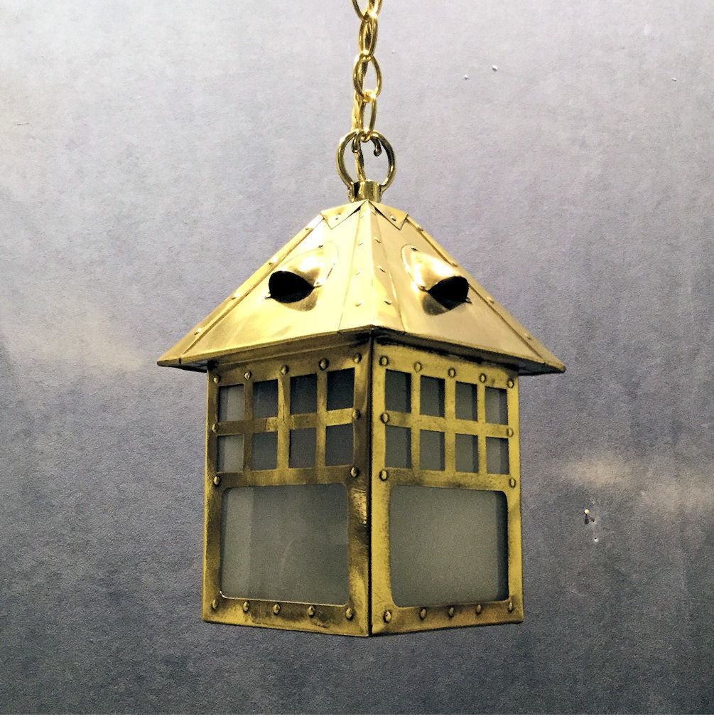Brass Electric Hall Lamp — Brass, 1920's