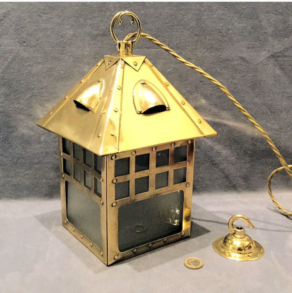 Brass Electric Hall Lamp — view 3