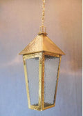 Brass Electric Hall Lantern — Brass, 1920's
