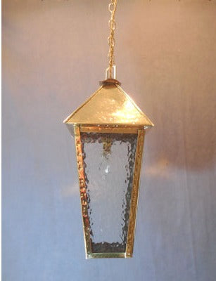 Brass Electric Hall Lantern — view 2