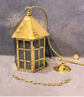 Brass Electric Hall Lantern — Brass, 1920's