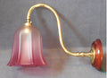 Brass Electric Wall Light — Brass, late 19th century