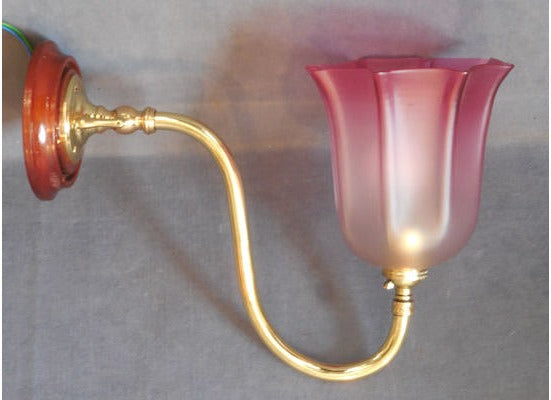 Brass Electric Wall Light — view 2