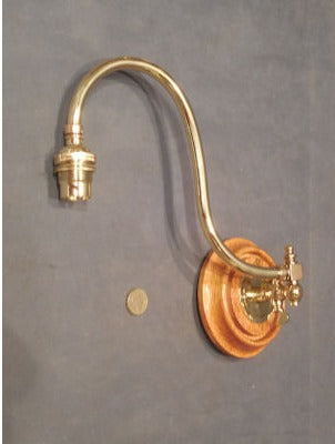 Brass Electric Wall Light — view 3