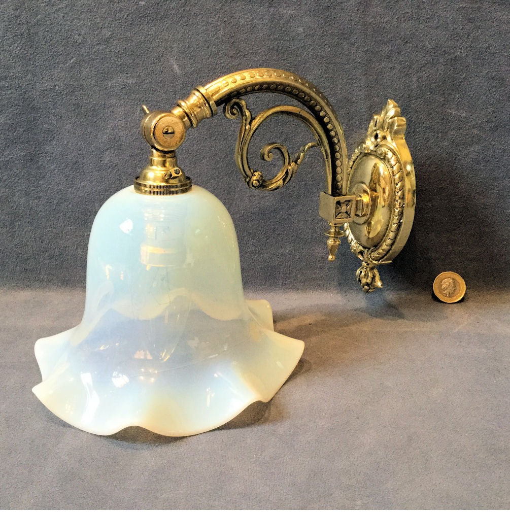 Brass Electric Wall Light — Brass, 1920's