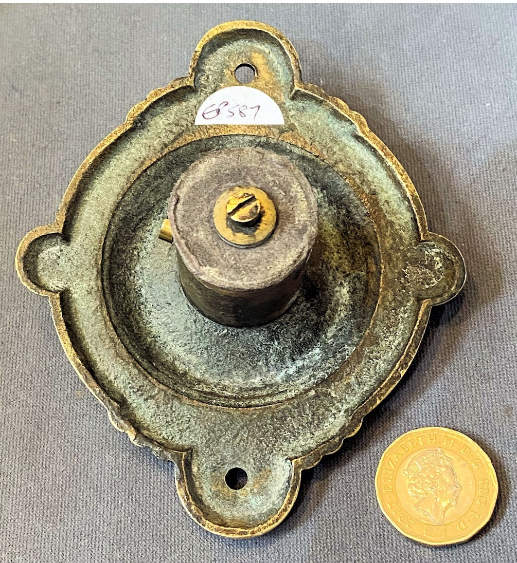 Brass Exterior Electric Bell Push — view 2