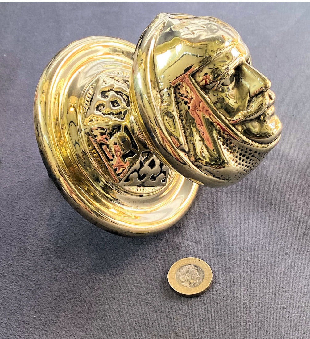 Brass Facial Door Pull Knob — view 5