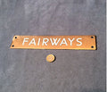 Brass Fairways Nameplate — Brass, 1930's
