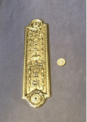 Brass Fingerplate — Brass, late 19th century