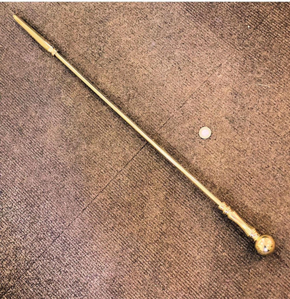 Brass Fireside Poker — view 2
