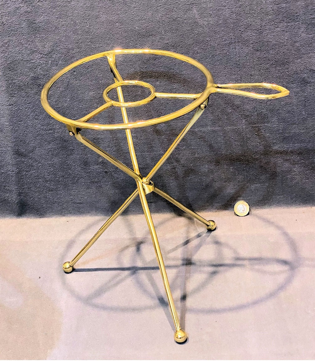 Brass Folding Plate Warmer — Brass, late 19th century