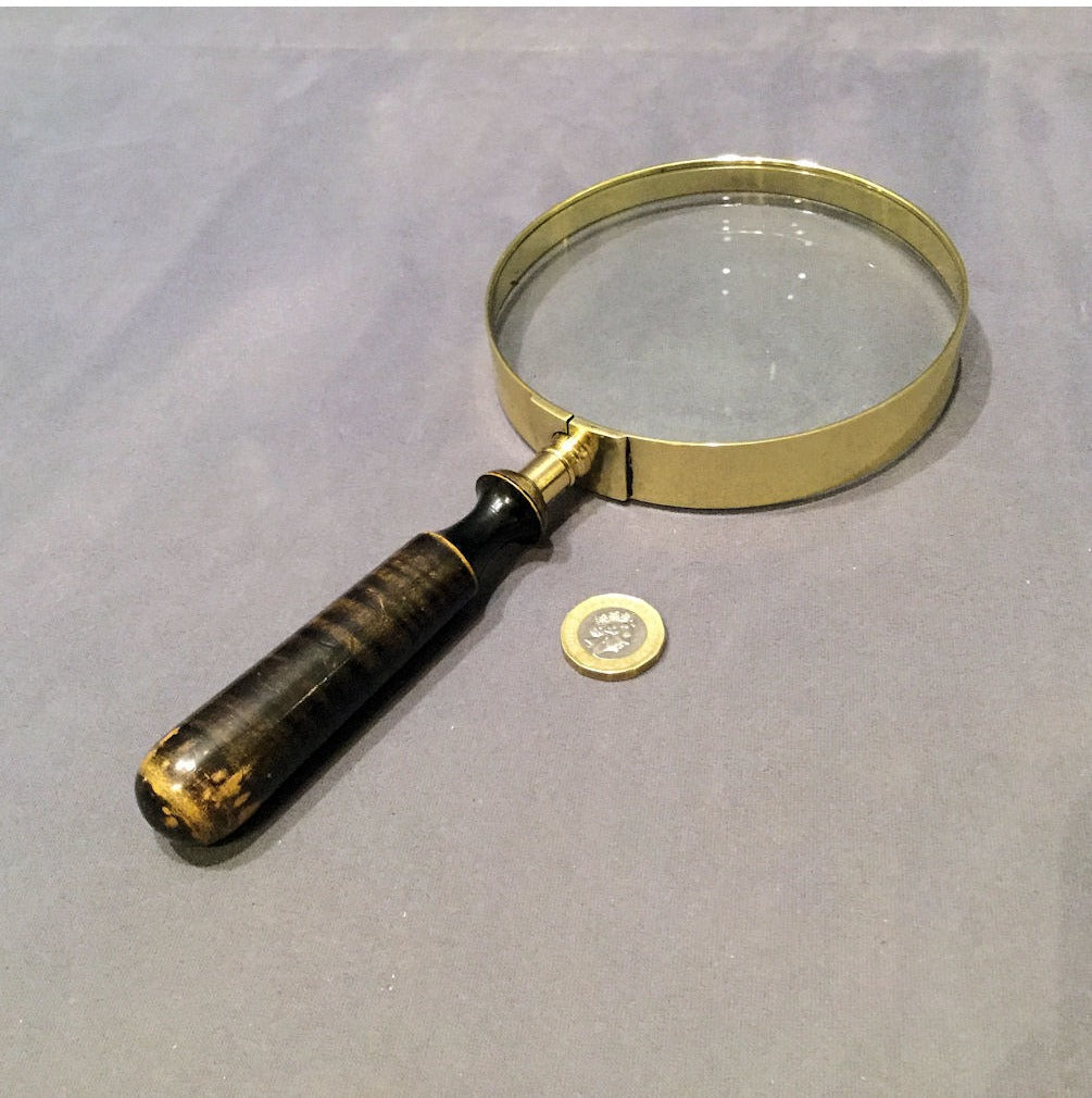 Brass Framed Magnifying Glass — view 2