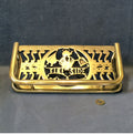 Brass Grate Mounted Potstand — Brass, late 19th century