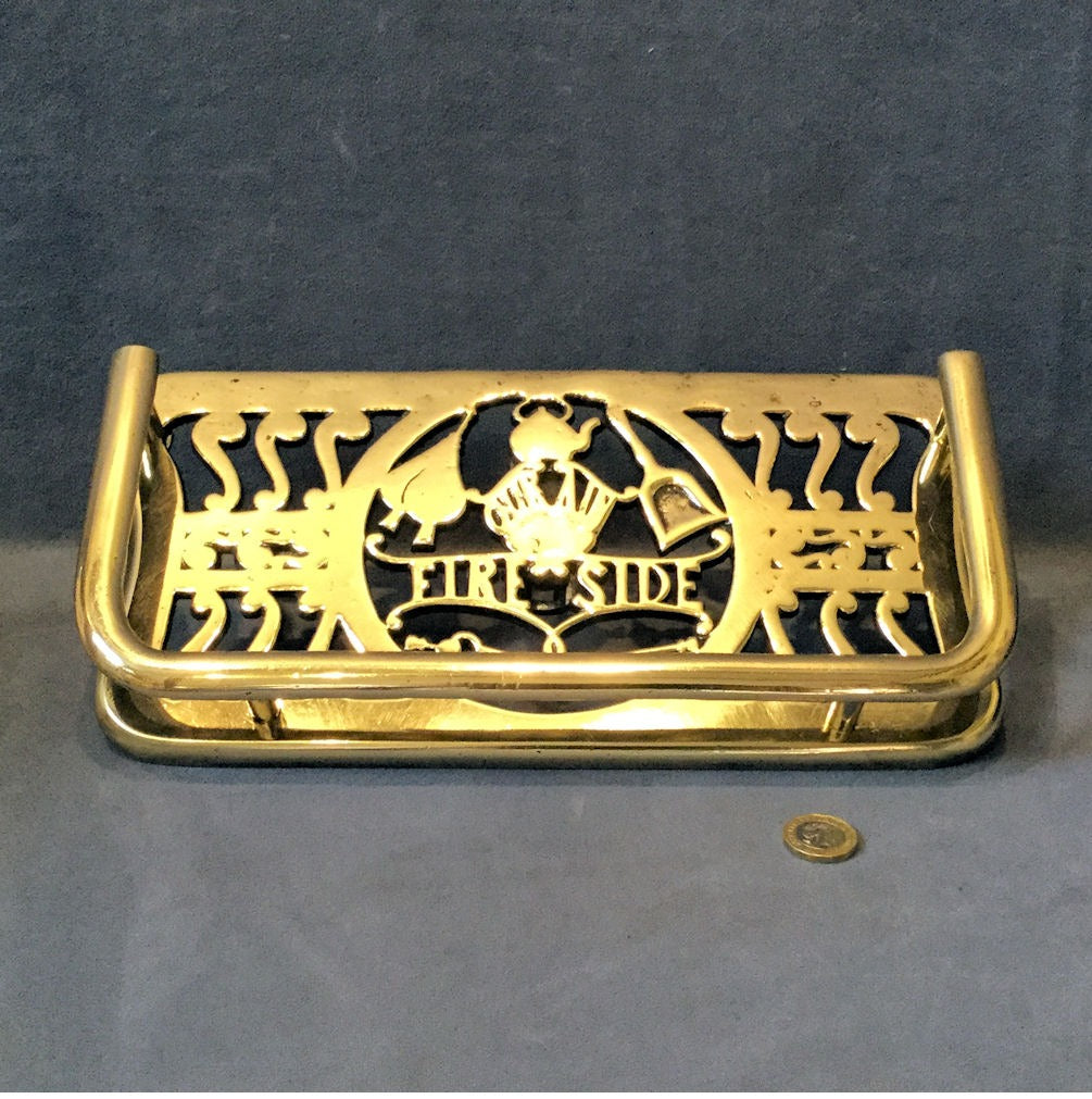 Brass Grate Mounted Potstand — Brass, late 19th century