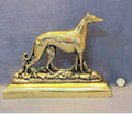 Brass Greyhound Mantel Ornament — Brass, late 19th century