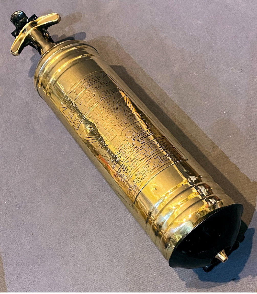Brass Hand Fire Extinguisher — Brass, 1958