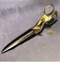 Brass Handled Tailors Shears — Brass, late 19th century