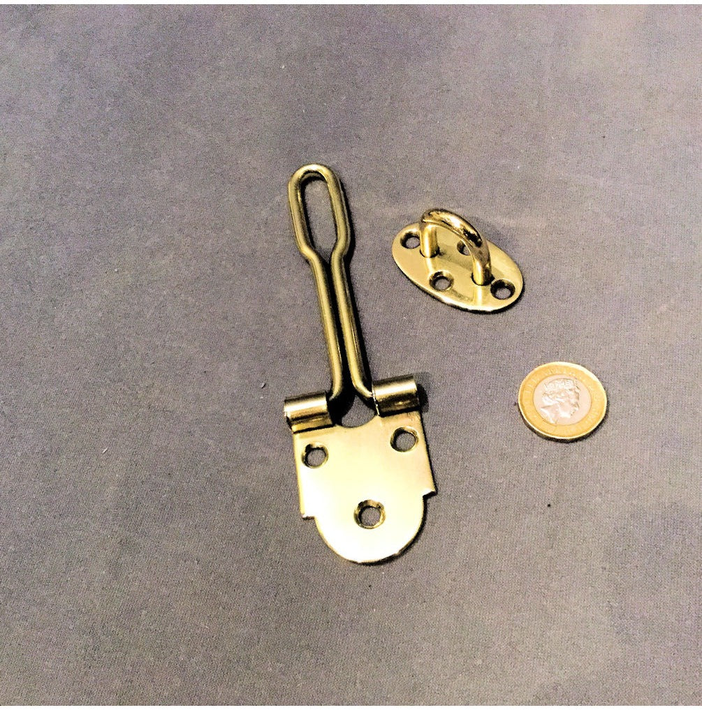 Brass Hasp and Keep, 2 available — view 2