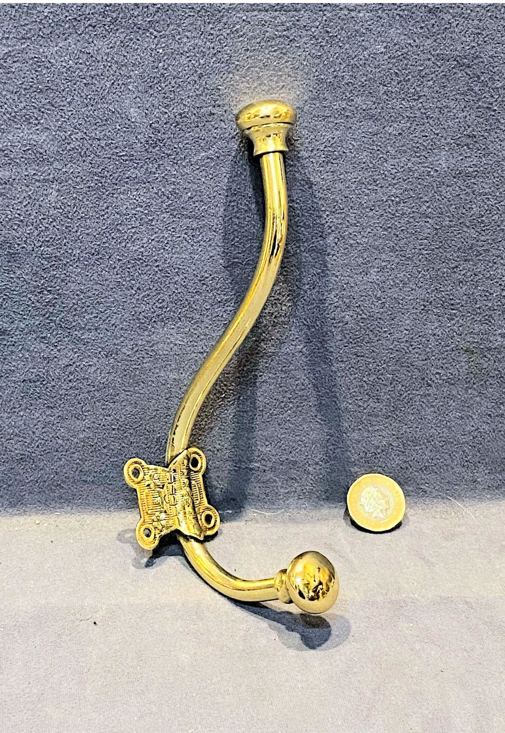 Brass Hat & Coat Hook — view 2