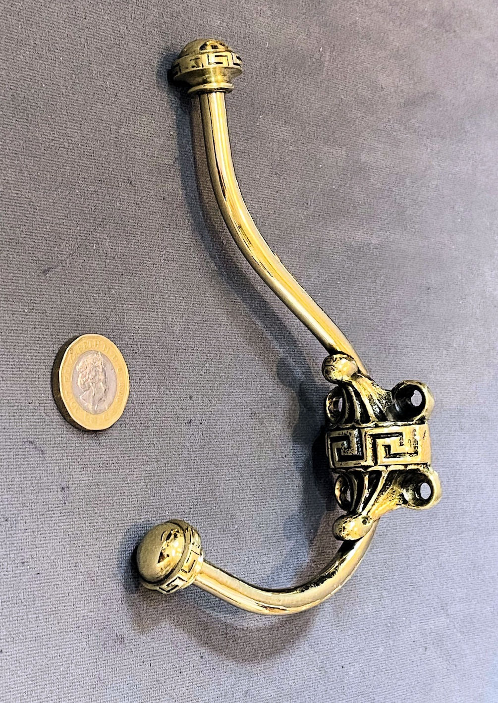 Brass Hat & Coat Hook — Brass, late 19th century