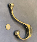 Brass Hat & Coat Hook — Brass, late 19th century