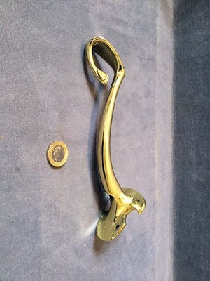 Brass Hat or Coat Hook, 3 available — Brass, late 19th century