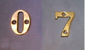 Brass House Door Numbers, 5 matching available — Brass, 1920