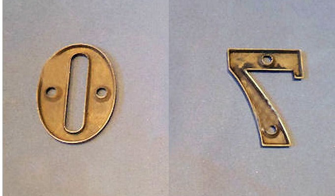 Brass House Door Numbers, 5 matching available — view 2