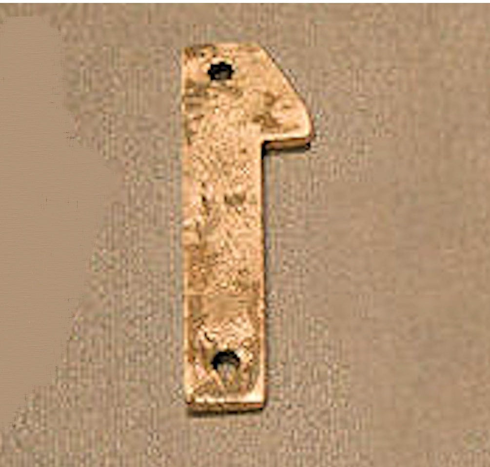 Brass House Number — view 2