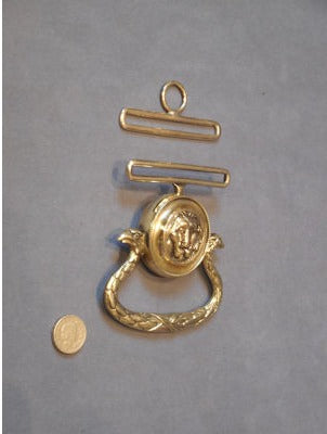 Brass Interior Bell Pull Grip — view 2