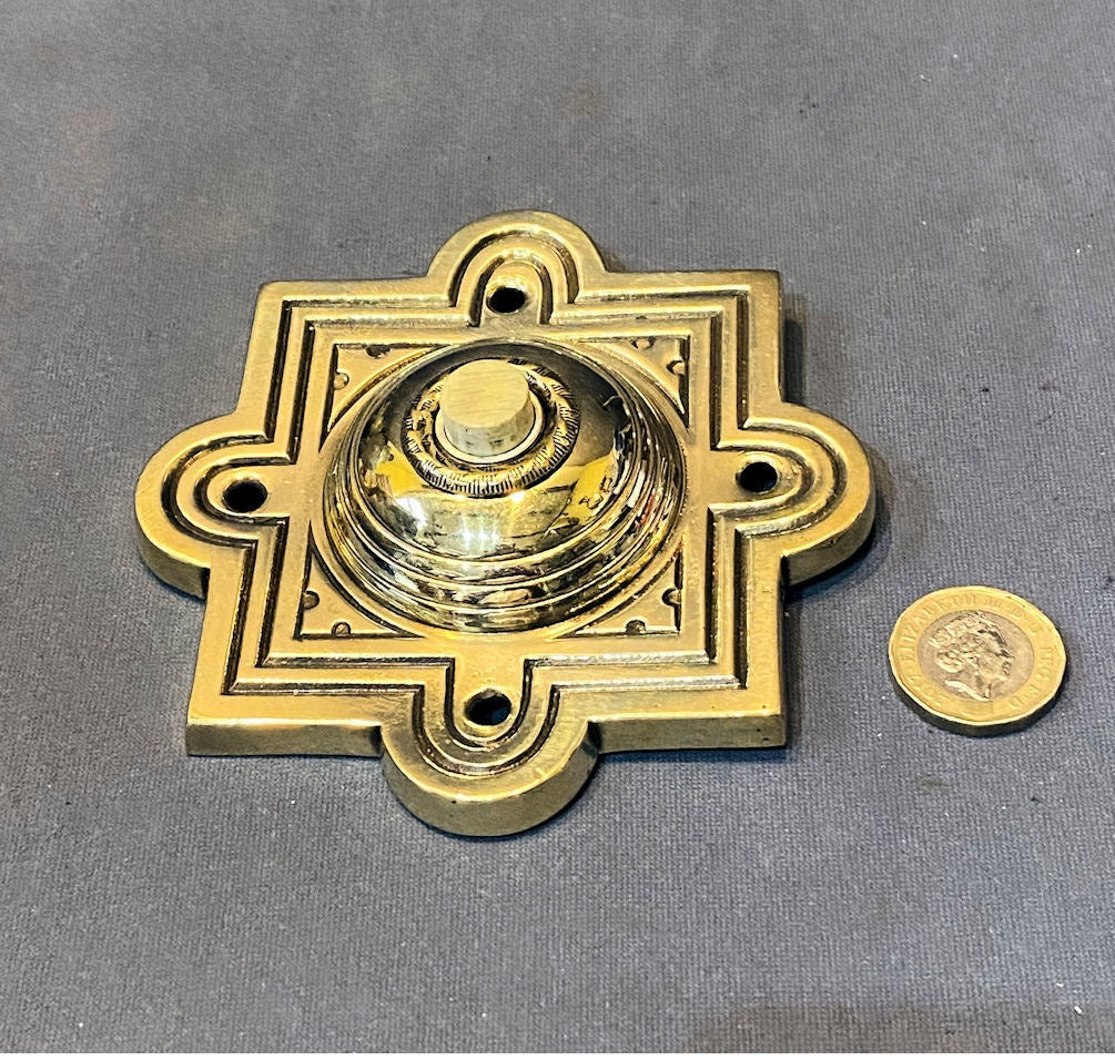 Brass Interior Electric Bell Press, 2 matching available — Brass, 1920's