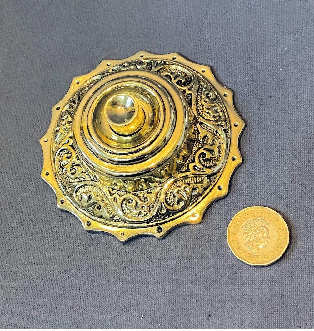 Brass Interior Electric Bell Push — Brass, 1920's