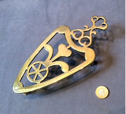 Brass Iron Stand — Brass, late 19th century