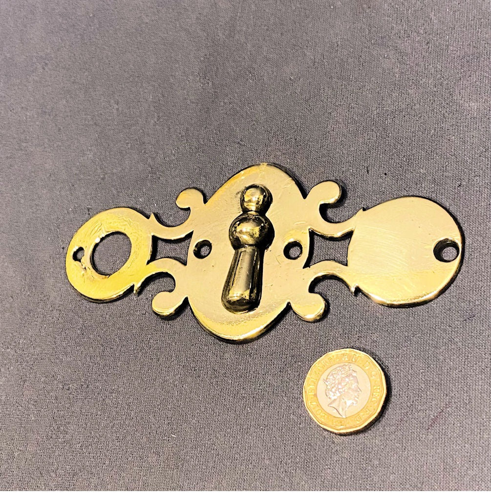 Brass Keyhole Cover and Backplate — Brass, early 19th century