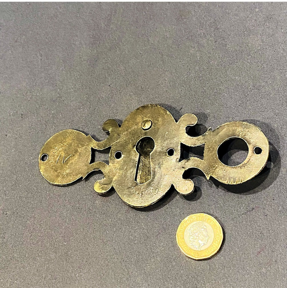 Brass Keyhole Cover and Backplate — view 3