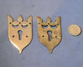 Brass Keyhole Surround, 2 available — Brass, 1920's