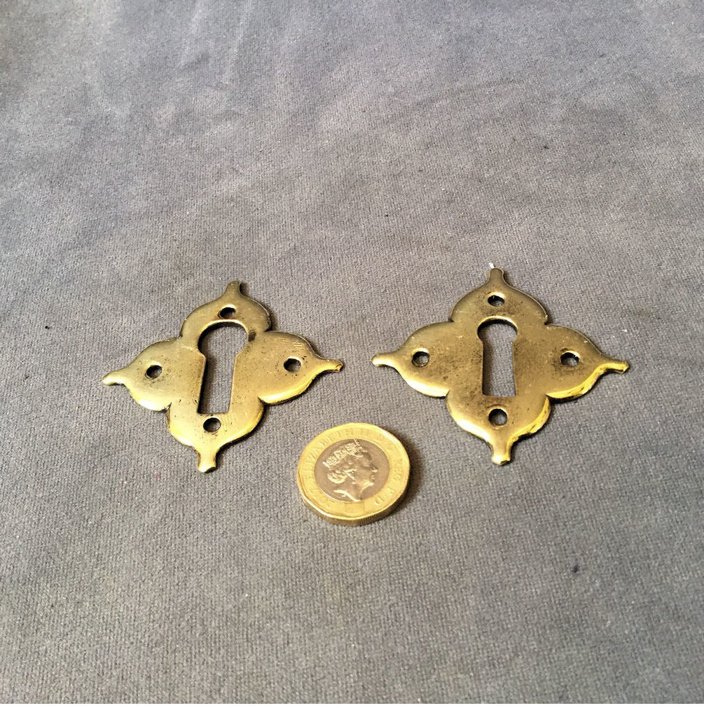 Brass Keyhole Surround, 2 available — Brass, late 19th century