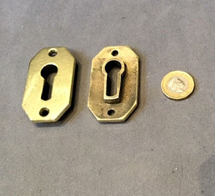 Brass Keyhole Surround — Brass, late 19th century