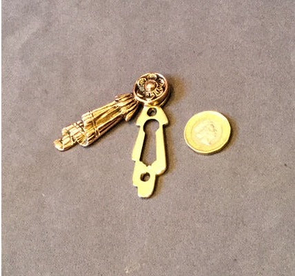 Brass Keyhole with Cover — view 2