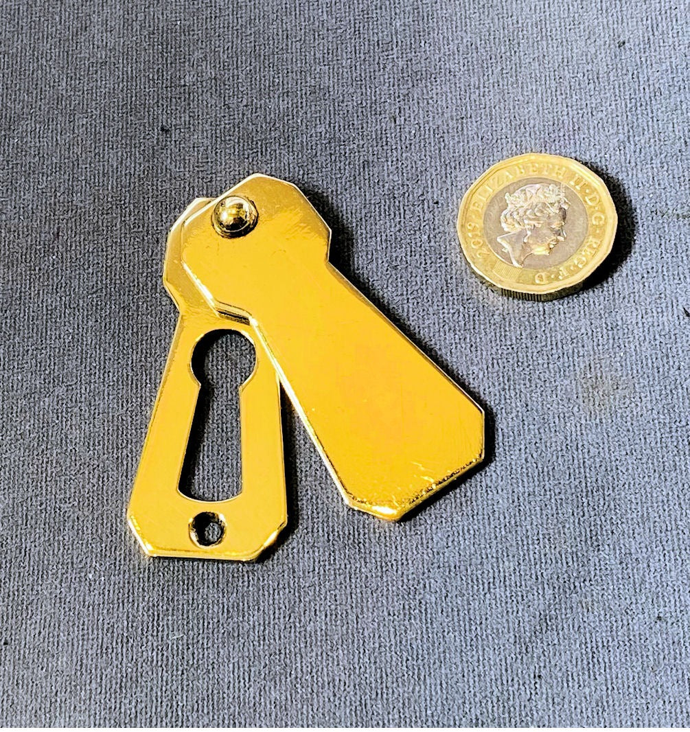 Brass Keyhole with Cover — Brass, circa 1900