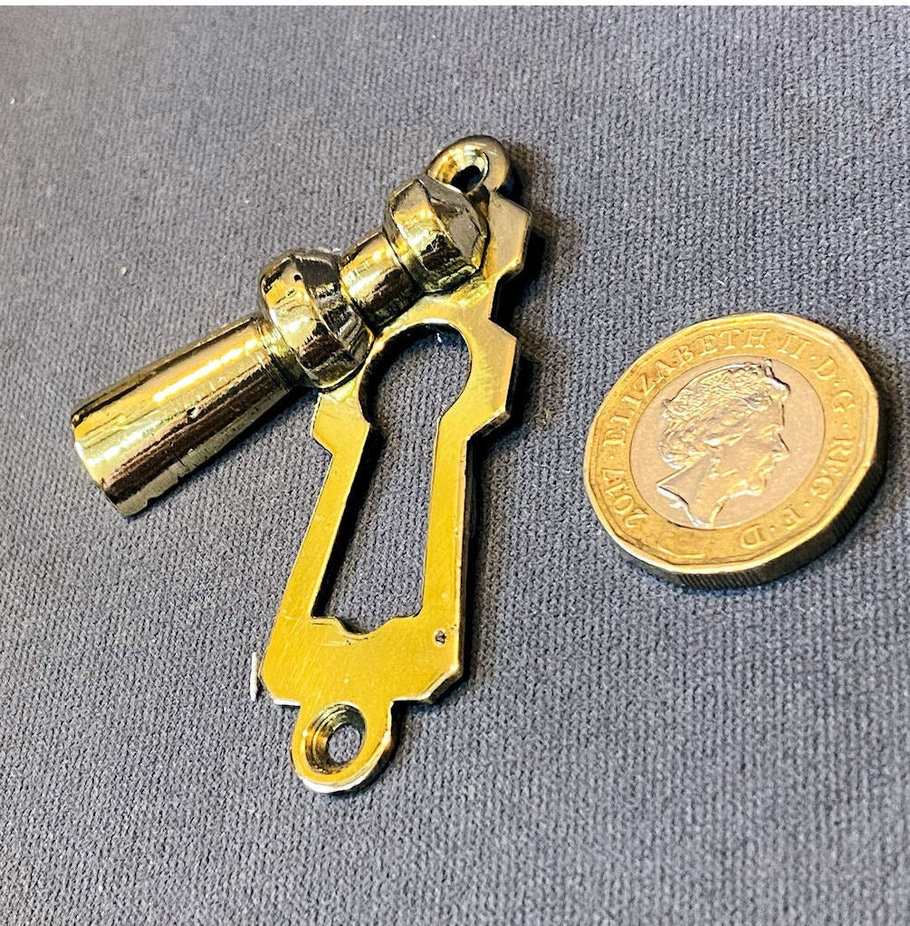 Brass Keyhole with Cover — view 2