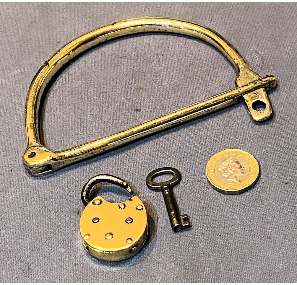 Brass Kit Bag Hasp & Padlock — view 2