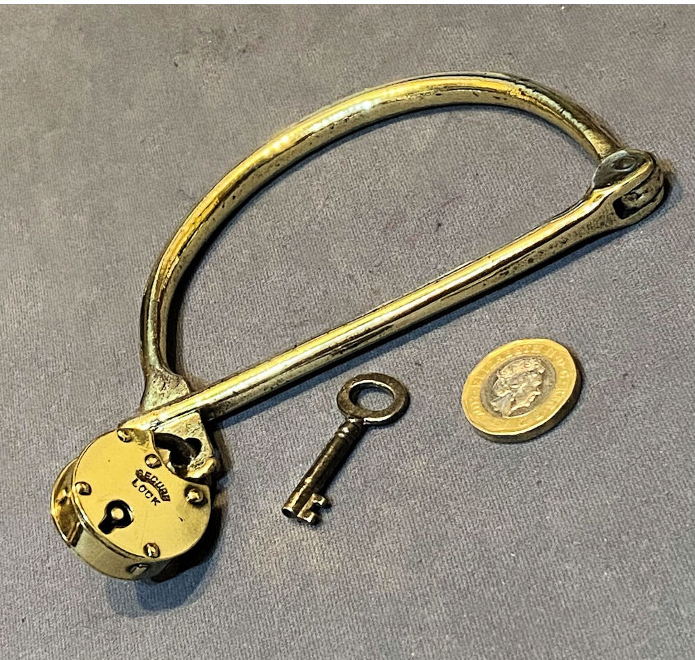 Brass Kit Bag Hasp & Padlock — view 3