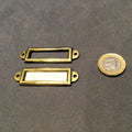 Brass Label Frames, 2 available — Brass, 1920's