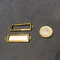 Brass Label Frames, 2 available — Brass, 1920's