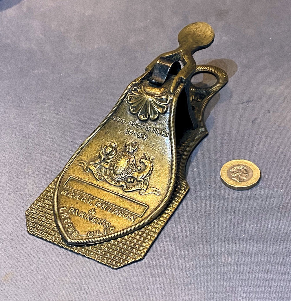 Brass Leather Clip — Brass, 19th century