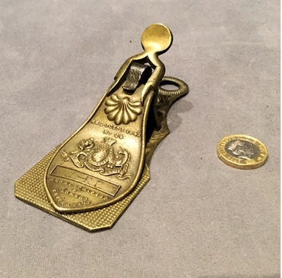 Brass Letter Clip — Brass, 19th century