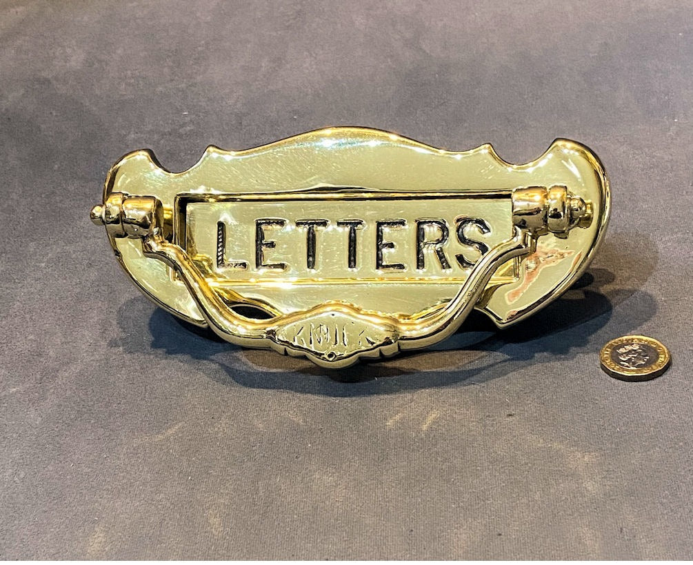 Brass Letter Flap & Door Knocker — Brass, 1920's